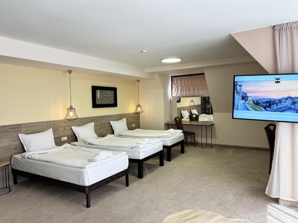 TV a/nebo společenská místnost v ubytování Clepsydra Residence