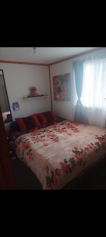 Postel nebo postele na pokoji v ubytování Cabañas ruka may de dalcahue chiloe
