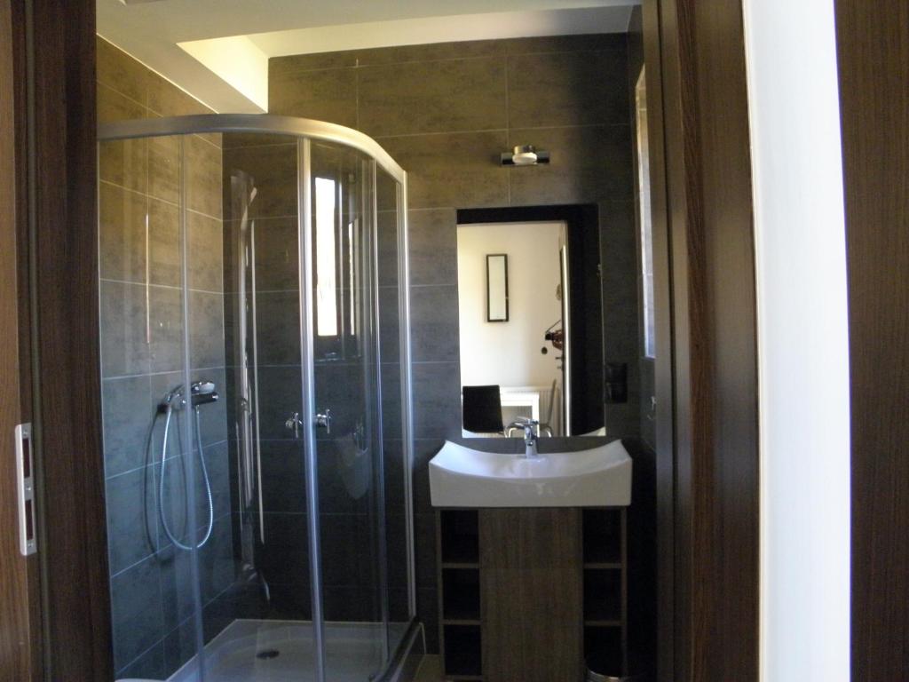 Koupelna v ubytování Apartamenty Dawna Wisła