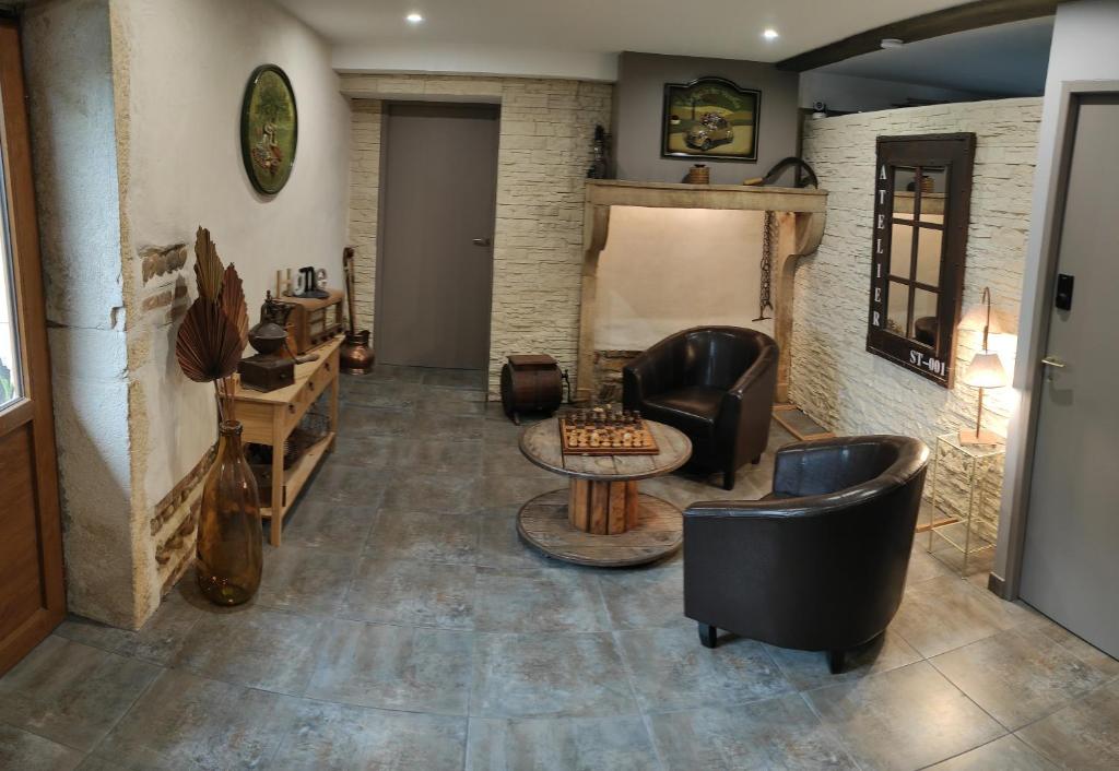 Coin salon dans l'établissement Gîte 4 pers L'Ainstant Présent