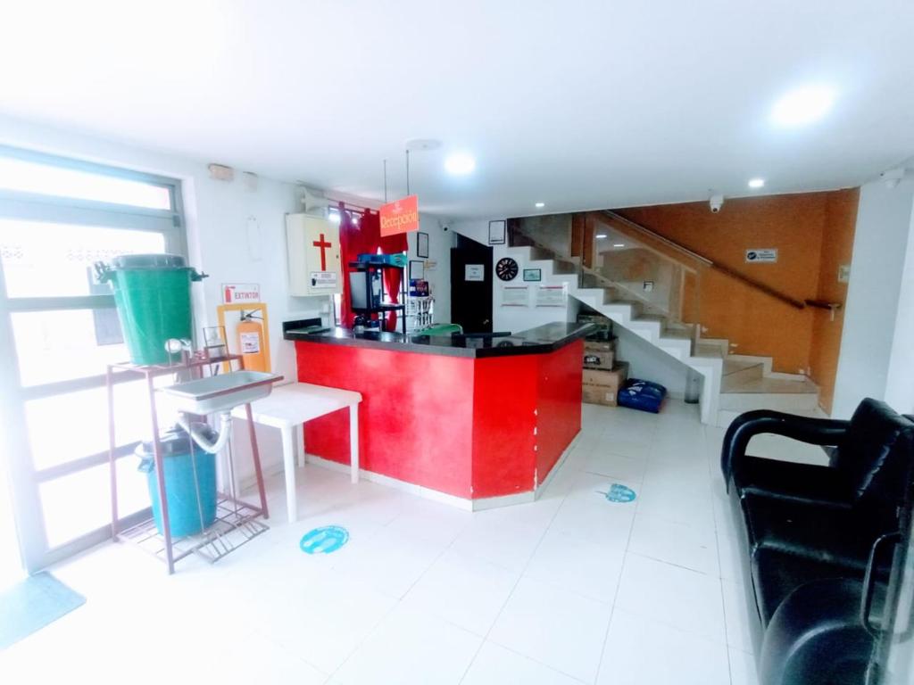 Kuchyň nebo kuchyňský kout v ubytování Hotel Jahdai Curumani
