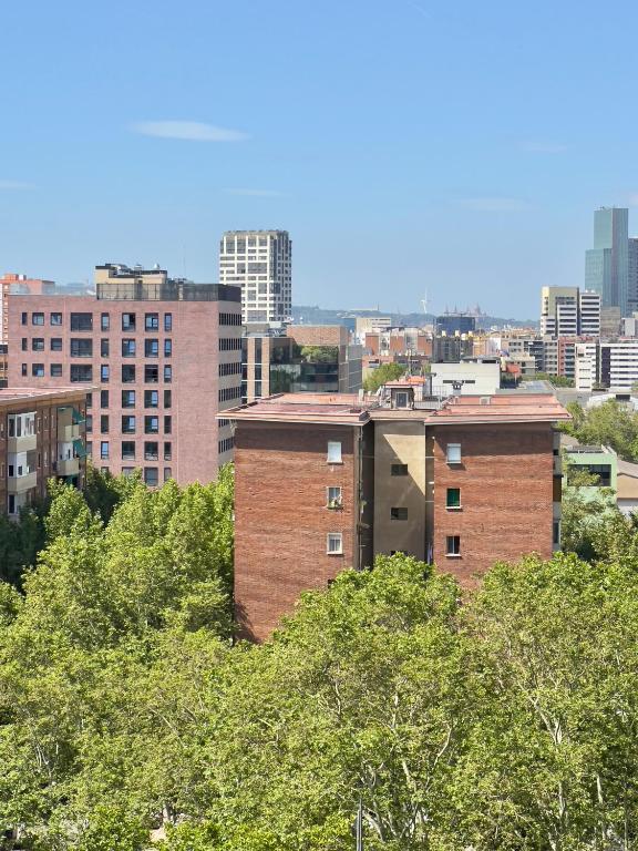 Nespecifikovaný výhled na destinaci Barcelona nebo výhled na město při pohledu z apartmánu