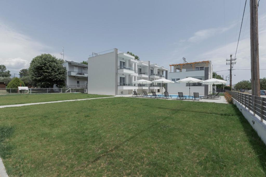 Budova, kde se aparthotel nachází