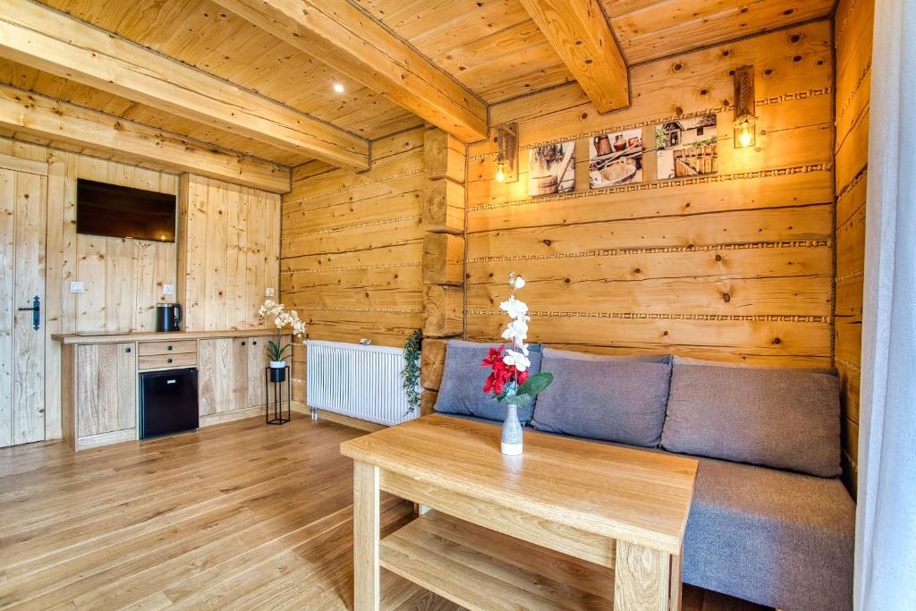 Kuchyň nebo kuchyňský kout v ubytování Osada Solina