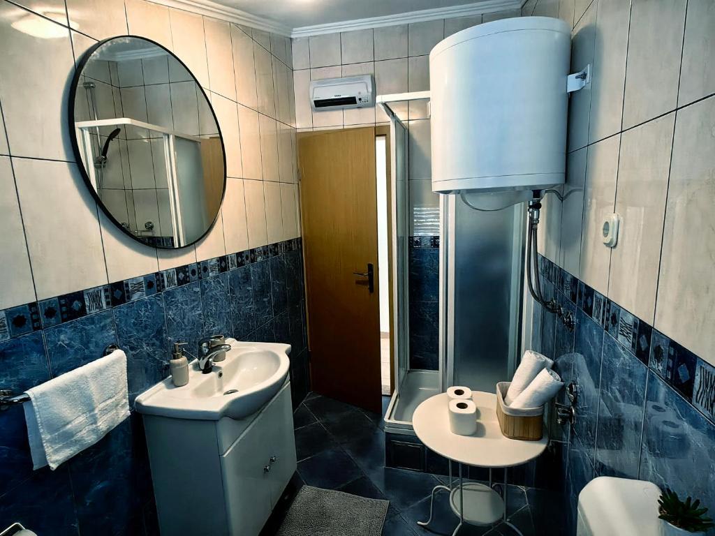 Koupelna v ubytování Apartman Maslina