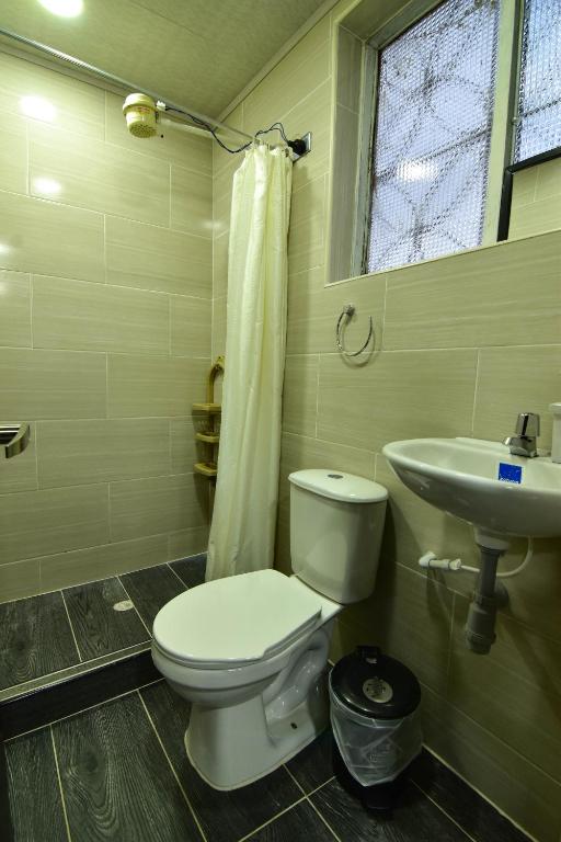 Koupelna v ubytování Hotel Cordi