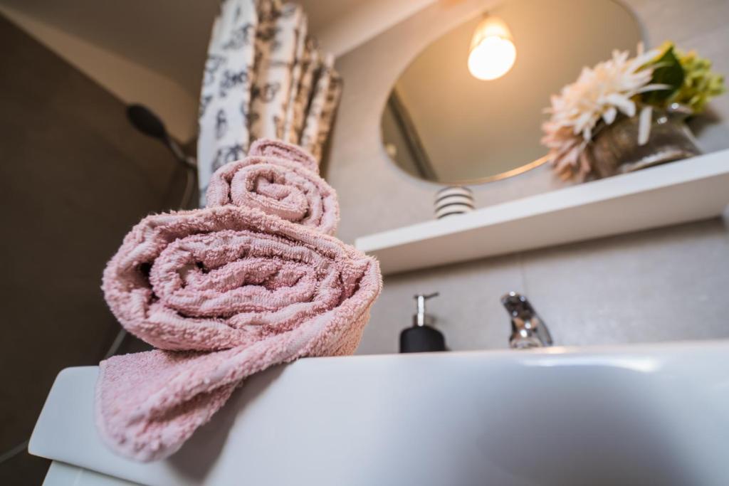 Kúpeľňa v ubytovaní Pitypang Apartman Siófok