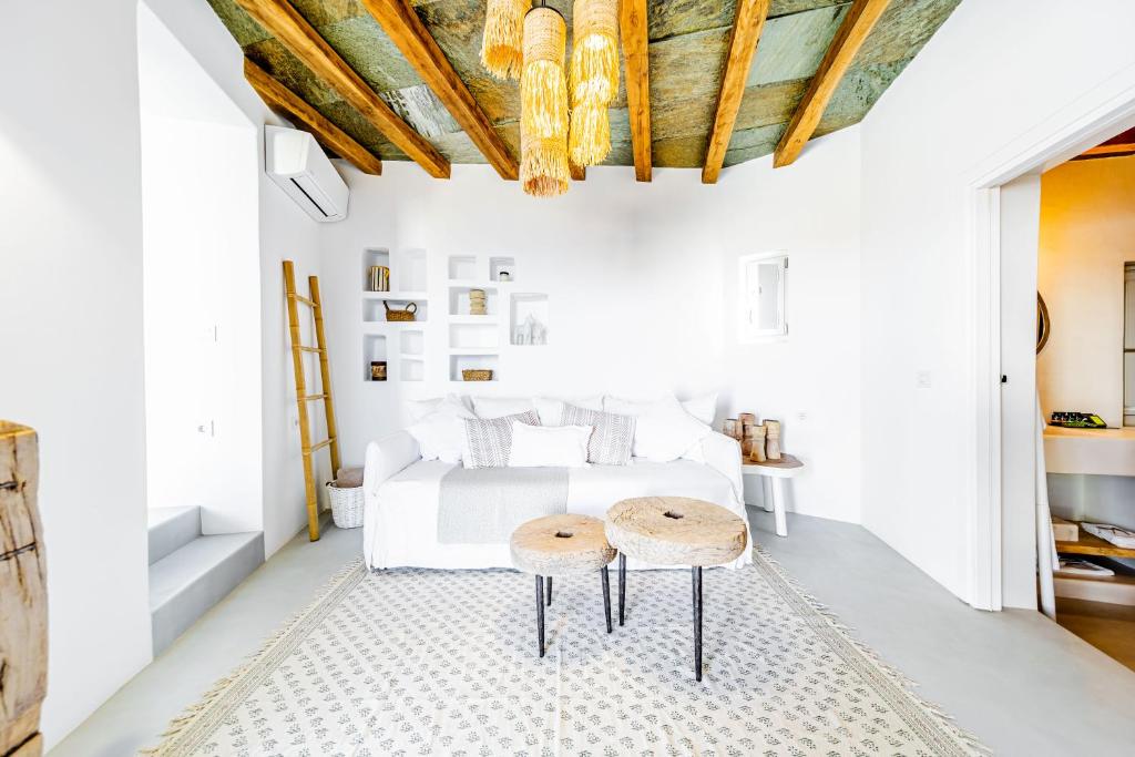 Voodi või voodid majutusasutuse Makarias Traditional Luxury Villas toas