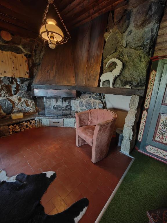 Posezení v ubytování Blockhaus Birentobel