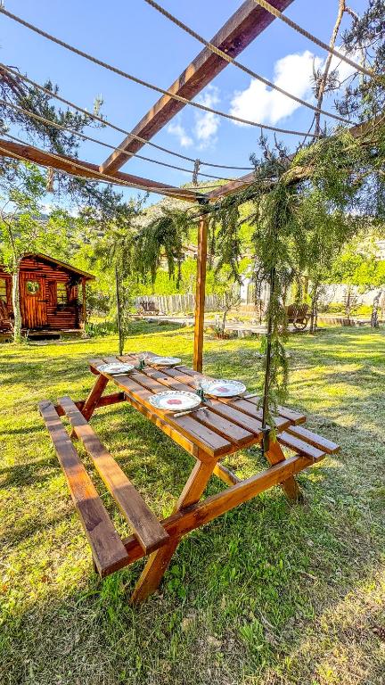 Zahrada ubytování Chalet en verre sous une pluie étoilée