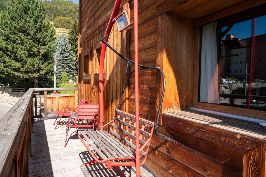 Balkón nebo terasa v ubytování Chamois Lodge