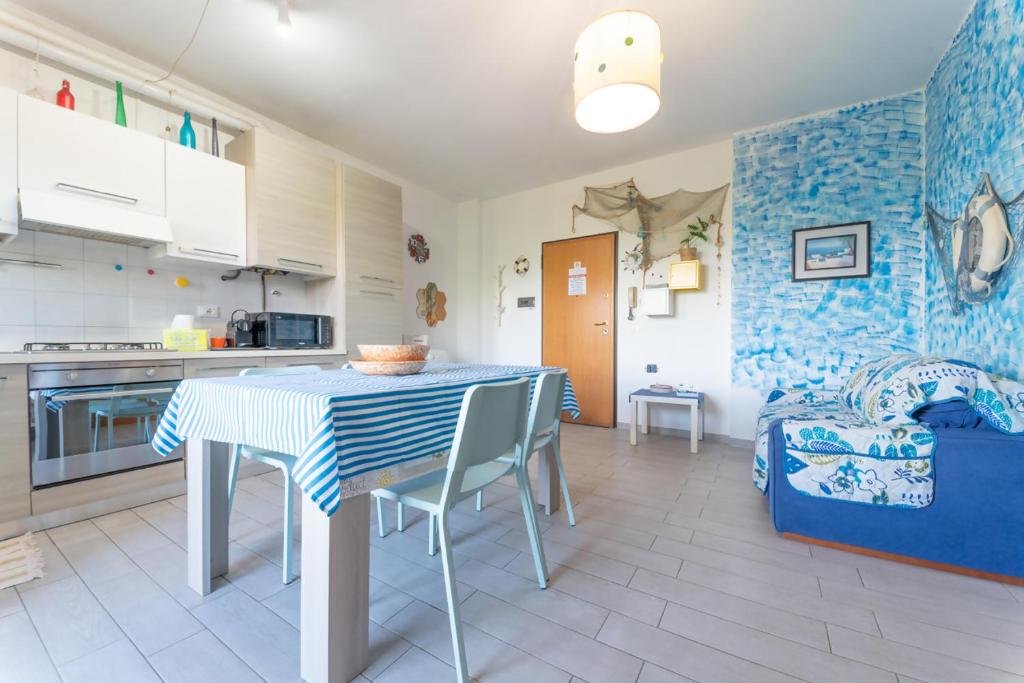 Kuchyň nebo kuchyňský kout v ubytování Azzurro lido adriano vista mare