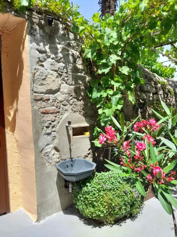 Vonkajšia záhrada v ubytovaní Apartment Križanec