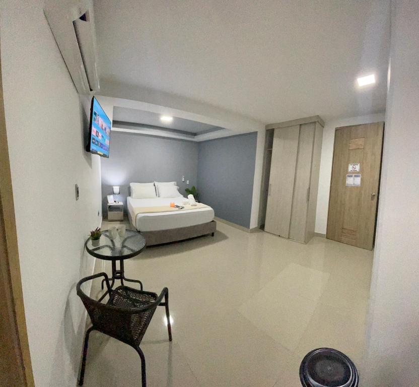 מיטה או מיטות בחדר ב-110 Loft