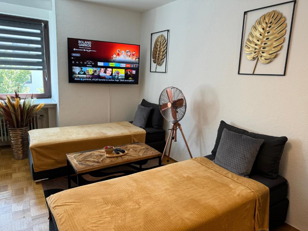 Offline 51 City Apartments的电视和/或娱乐中心