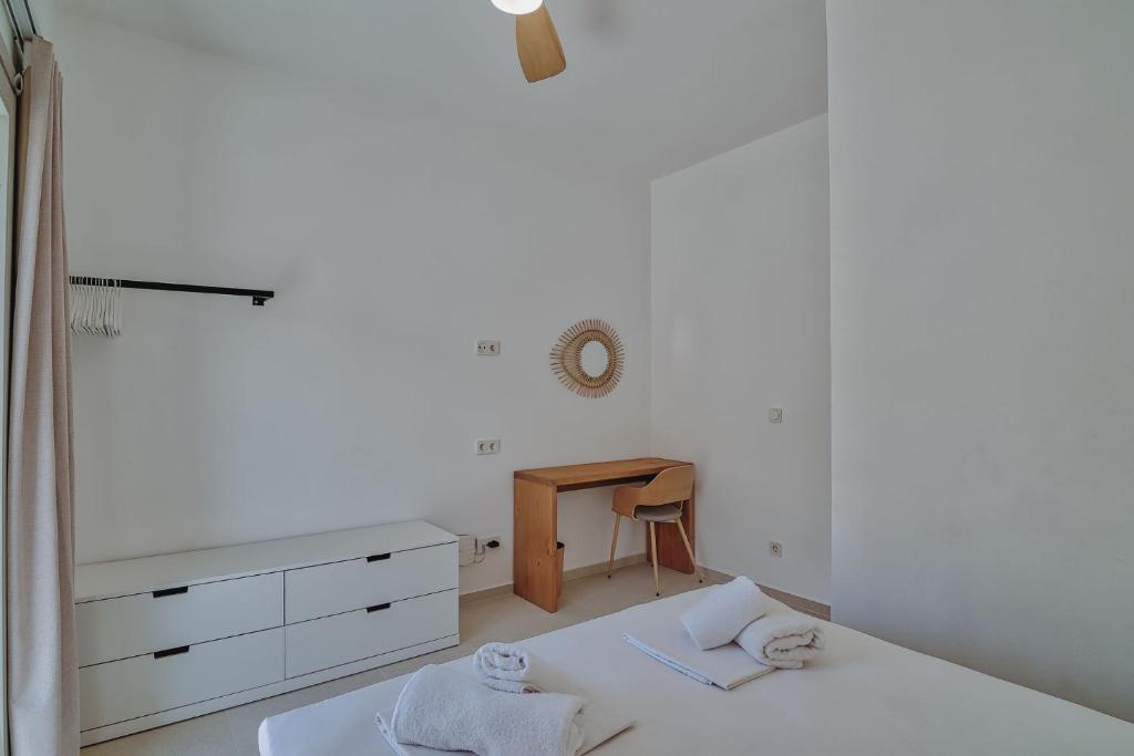 Postel nebo postele na pokoji v ubytování Margo Seaview Antiparos