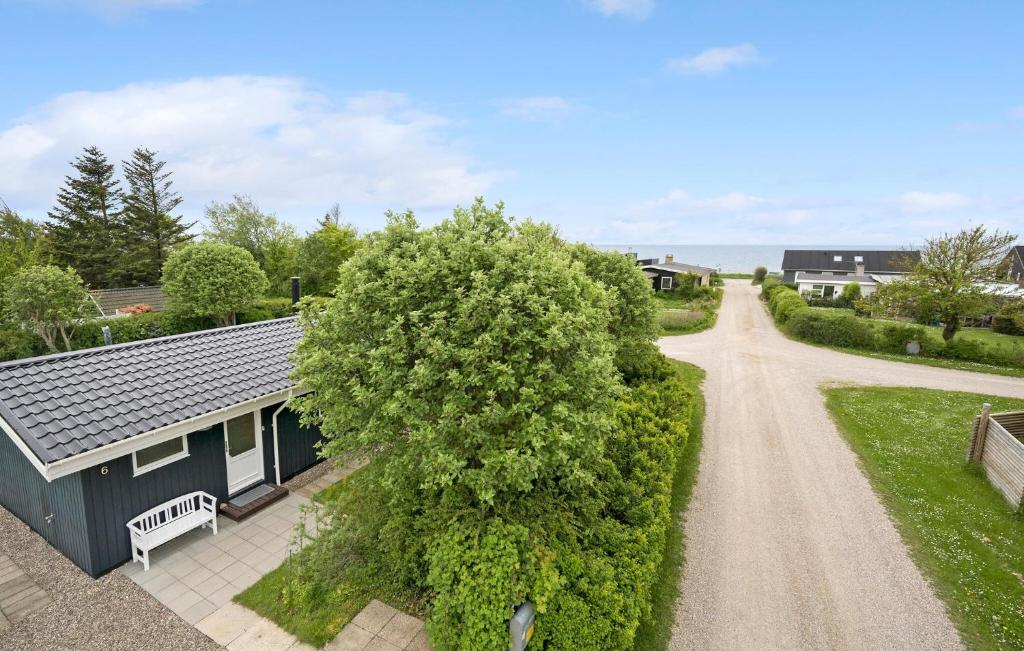 an overhead view of a house and a road at 3 Bedroom Gorgeous Home In Slagelse in Slagelse