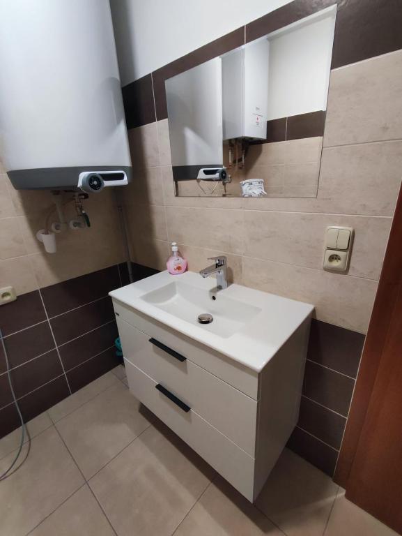 Koupelna v ubytování Apartmán Pivoňka