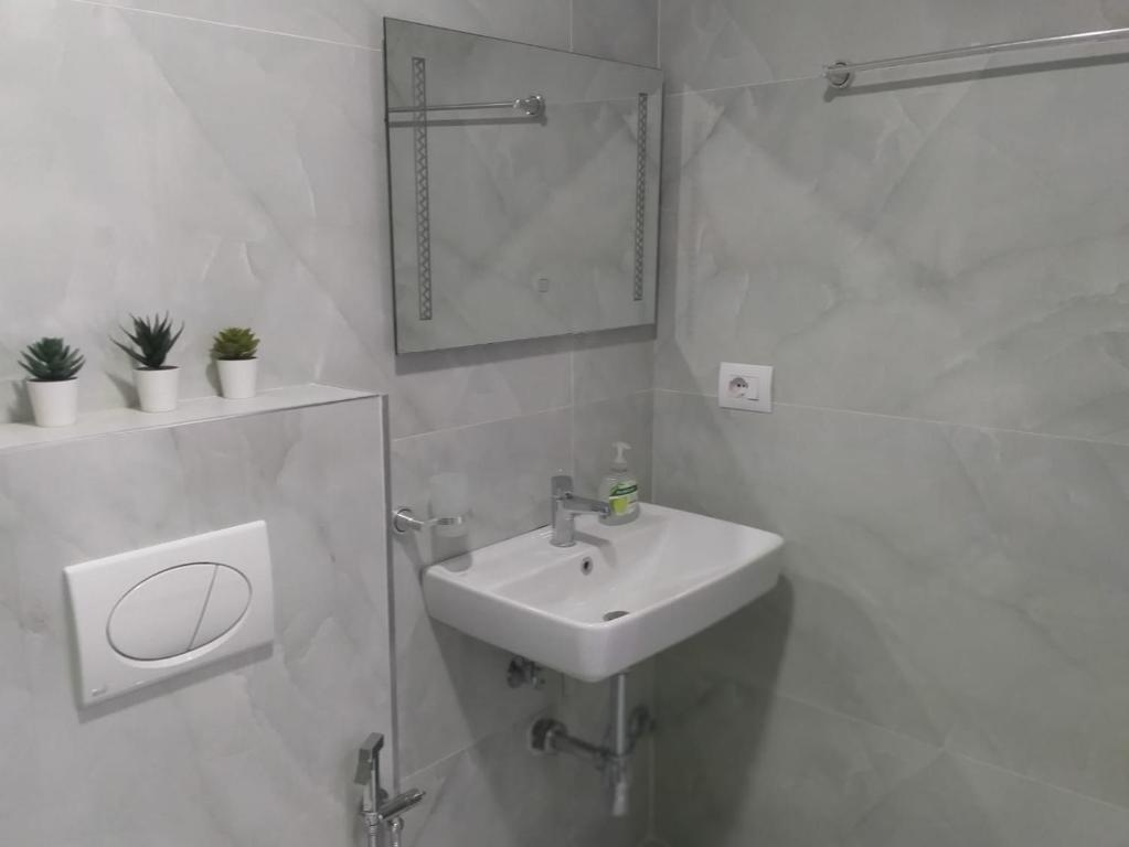 Koupelna v ubytování Deka-X Rooms