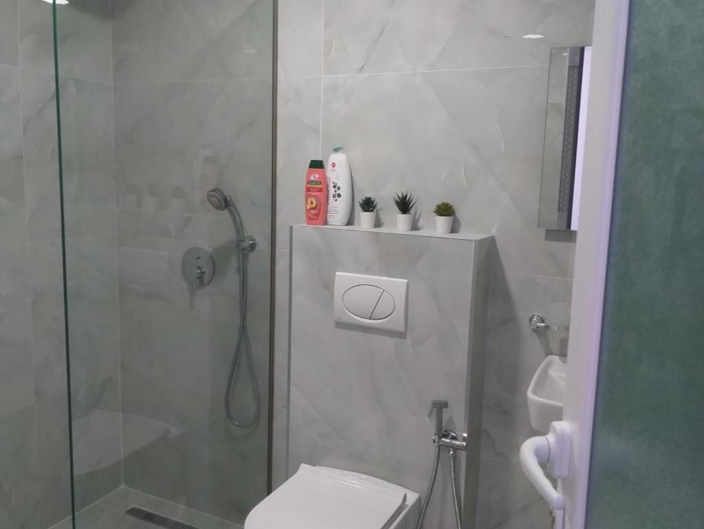 Koupelna v ubytování Deka-X Rooms