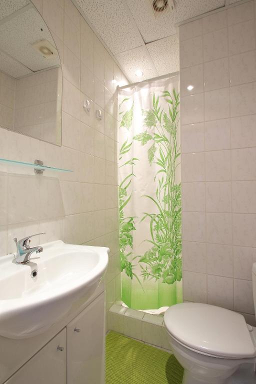 Koupelna v ubytování Apartmány HABURA