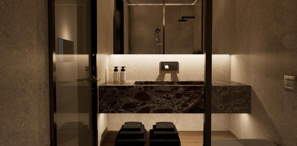 Koupelna v ubytování Ano Kampos Hotel