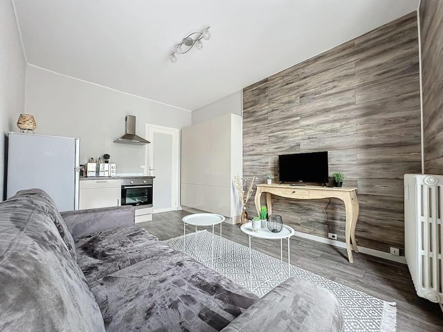 TV a/nebo společenská místnost v ubytování Studio Chantilly Gare