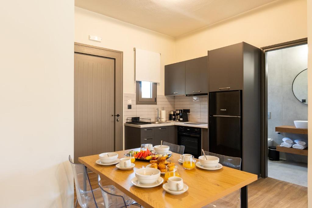 Kuchyň nebo kuchyňský kout v ubytování ITHACA Residence