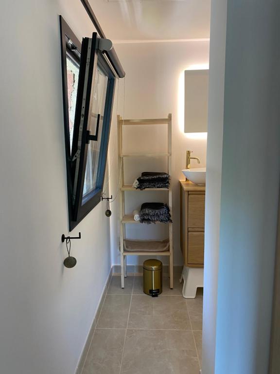 Postel nebo postele na pokoji v ubytování Chambre de l Olivier