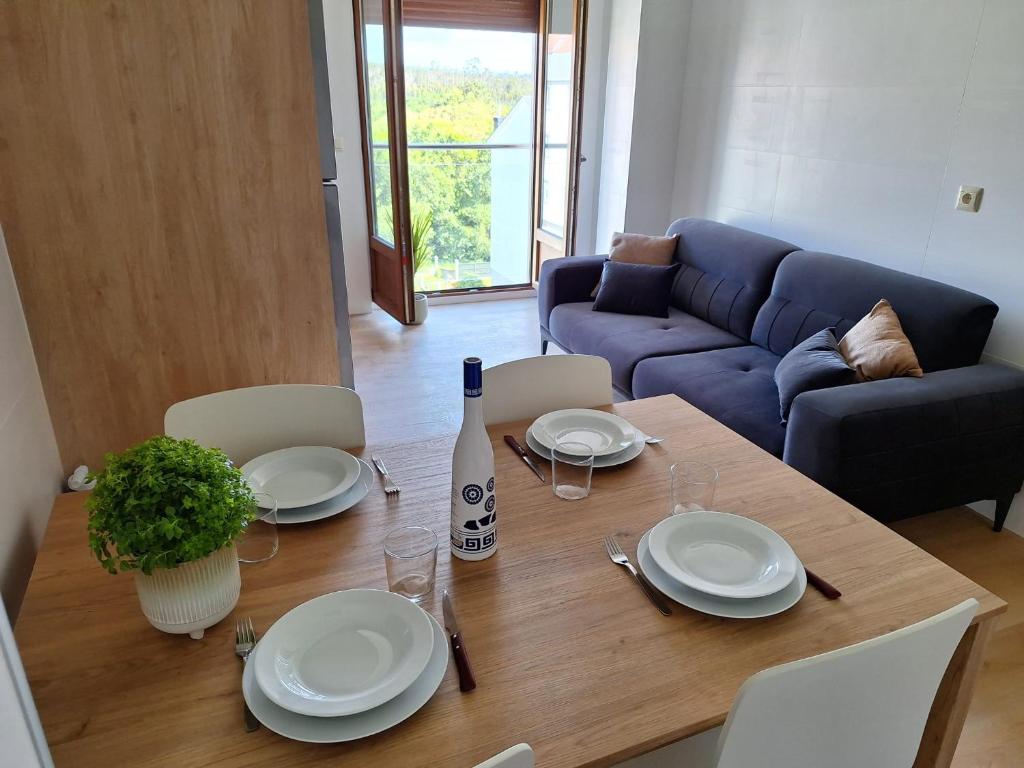Χώρος καθιστικού στο Apartamento Pose Baio