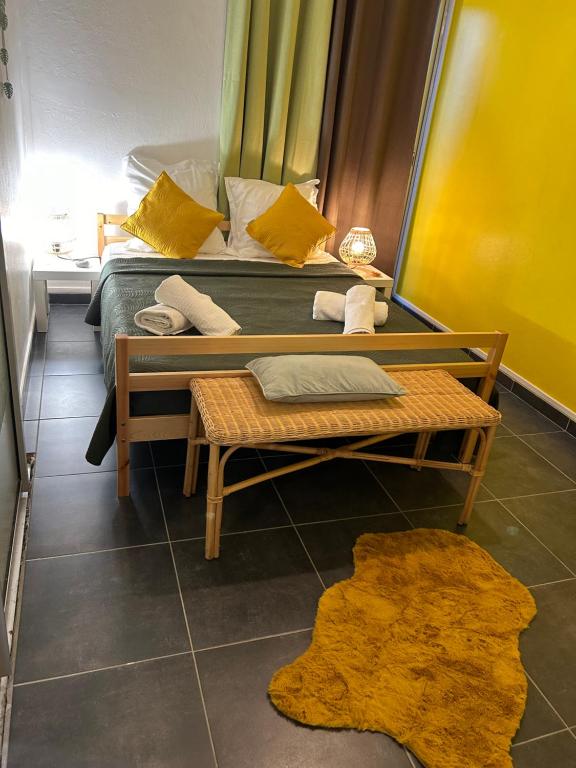 Postel nebo postele na pokoji v ubytování Appartement avec vue panoramique de Pointe-à-Pitre