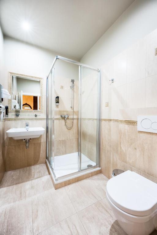 Koupelna v ubytování Hotel Plumlov