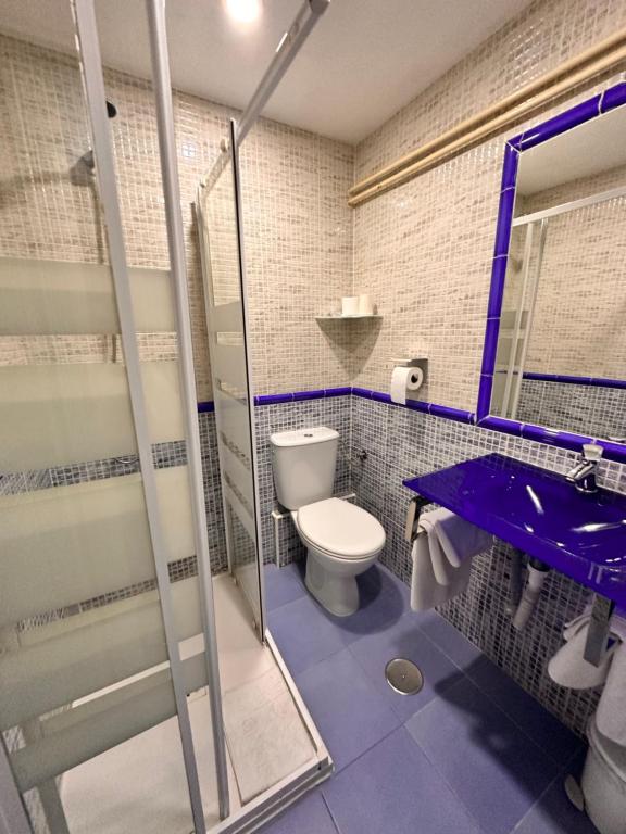 Koupelna v ubytování Hostal Rober