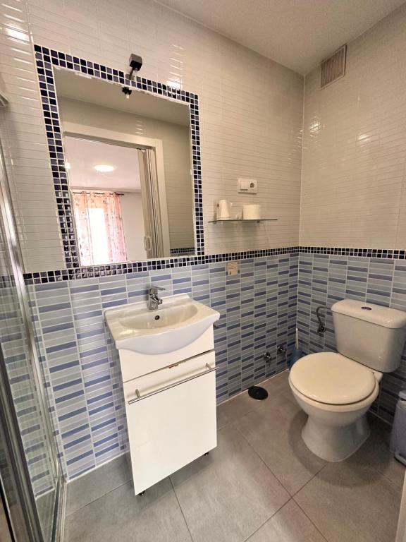 Koupelna v ubytování Hostal Rober