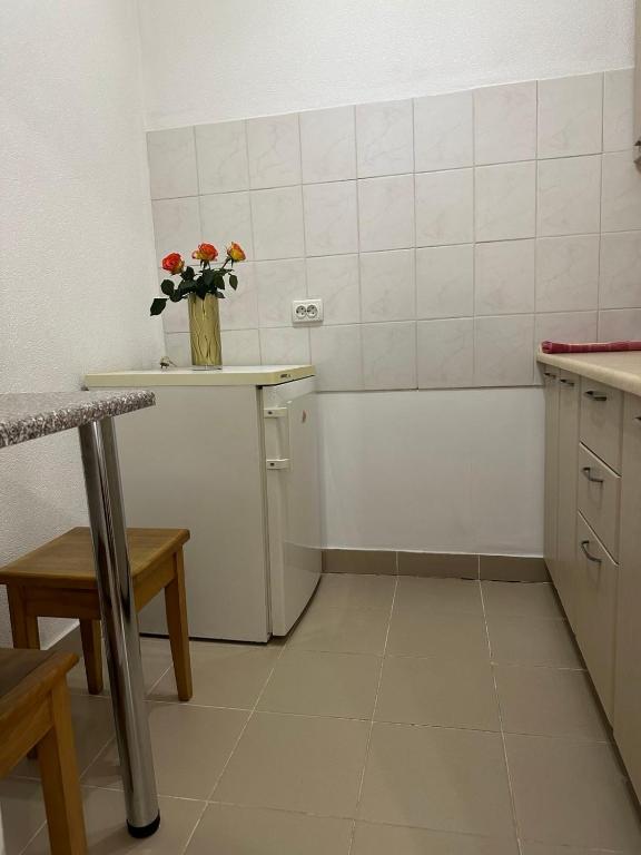 Kuchyň nebo kuchyňský kout v ubytování Гранд Хостел