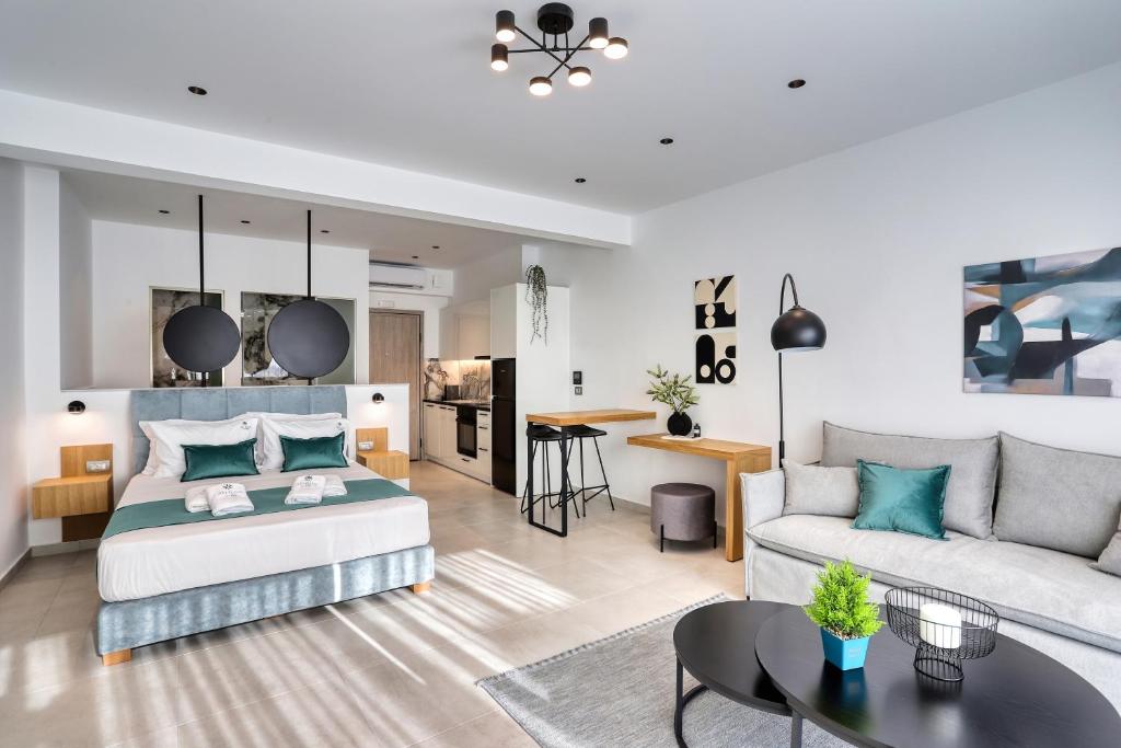 Posezení v ubytování Althea Suites