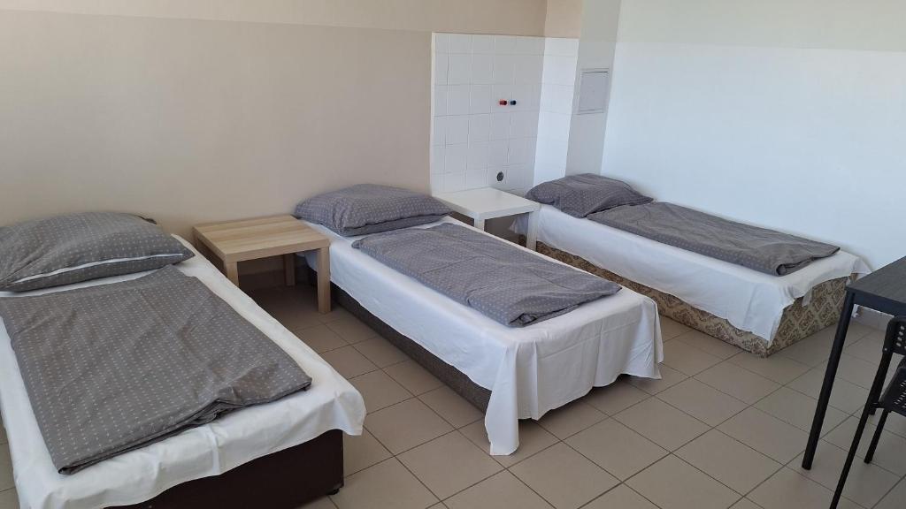Łóżko lub łóżka w pokoju w obiekcie Hotelak Martinov