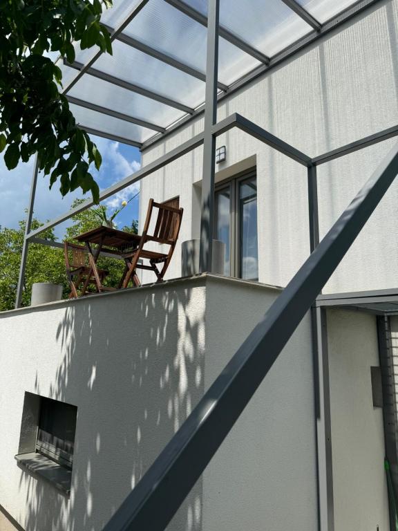 Balkón nebo terasa v ubytování Táltos