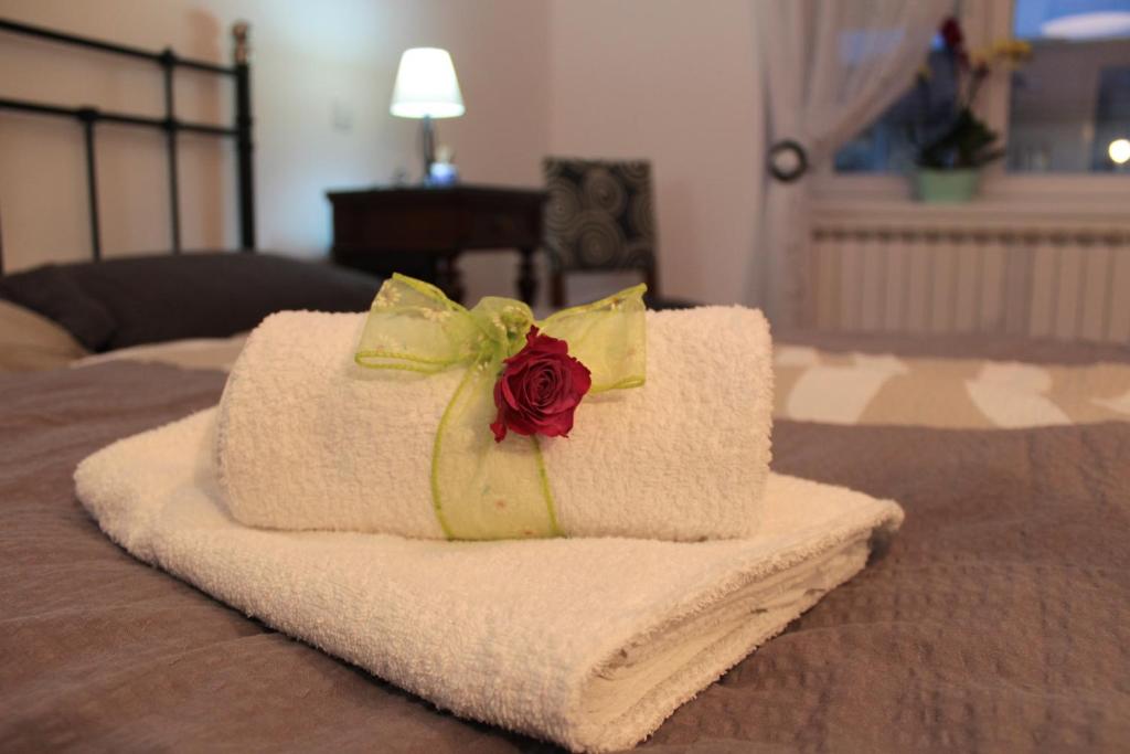 Postel nebo postele na pokoji v ubytování M&M Apartment