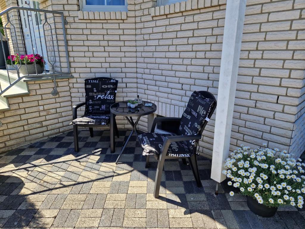 Patio nebo venkovní prostory v ubytování Apartment Rademacher nahe Möhnesee