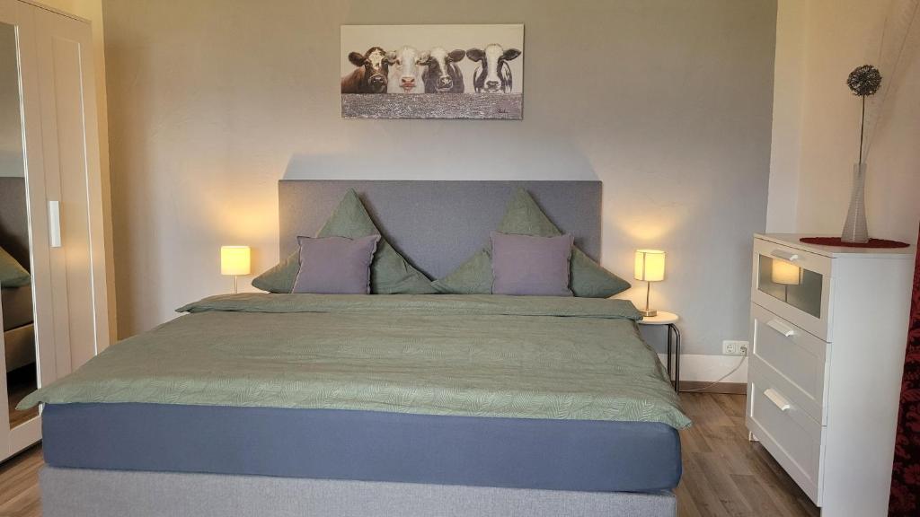 Postel nebo postele na pokoji v ubytování Ferienwohnung Greif