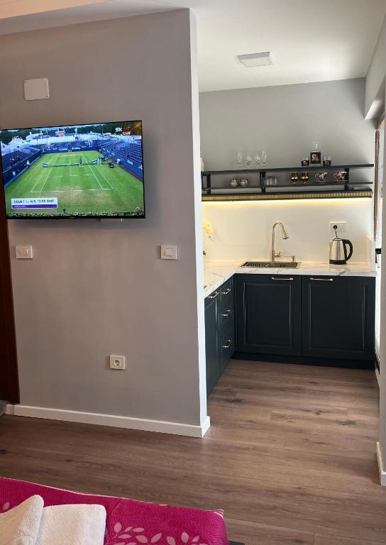 Kuchyň nebo kuchyňský kout v ubytování Comfort Deluxe Kosmos Apartments