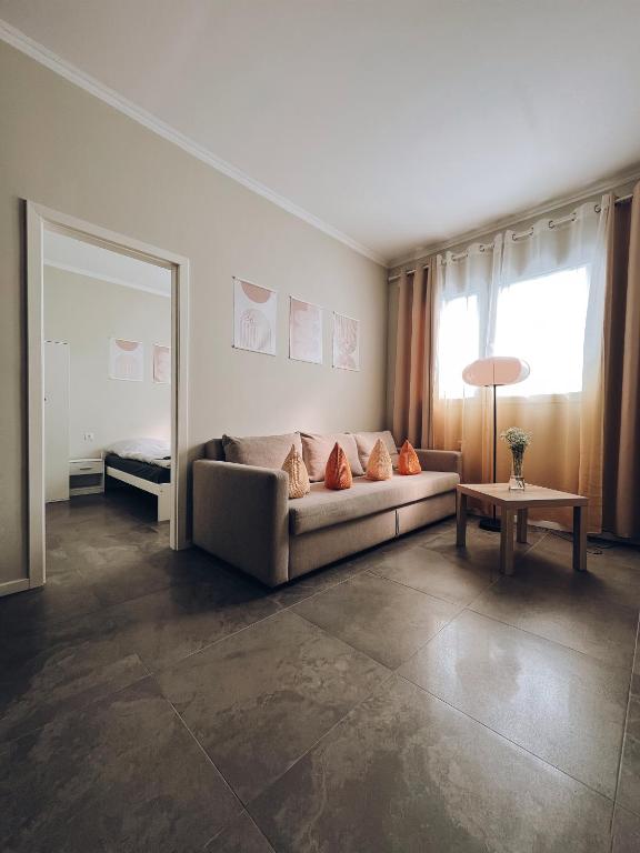 Χώρος καθιστικού στο Ferienwohnung, Monteur-Appartment R22