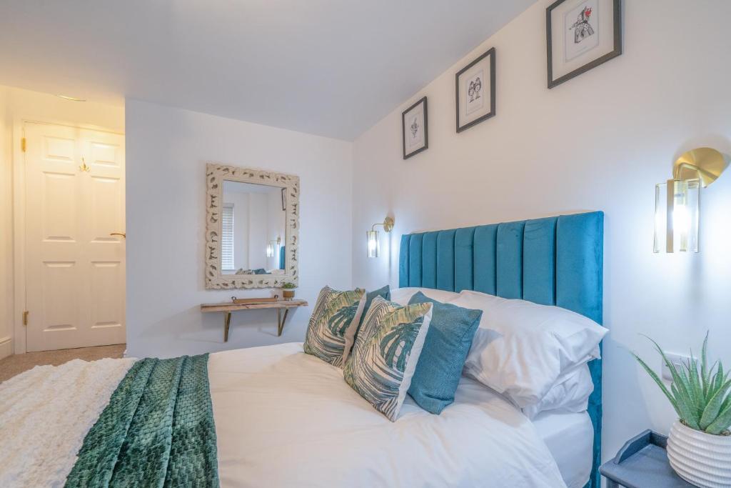 Ένα ή περισσότερα κρεβάτια σε δωμάτιο στο Beautifully Designed 1 Bed Flat