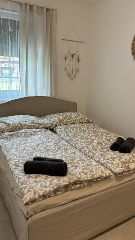Postel nebo postele na pokoji v ubytování Langenzersdorf Apartment