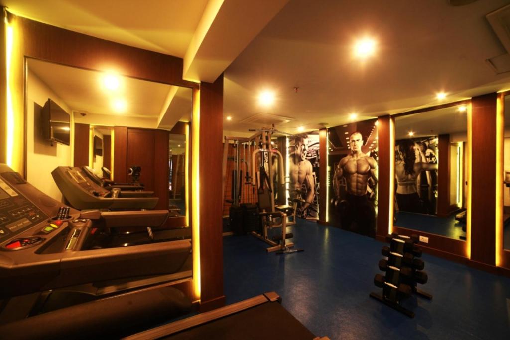 Fitness centrum a/nebo fitness zařízení v ubytování Olive Downtown