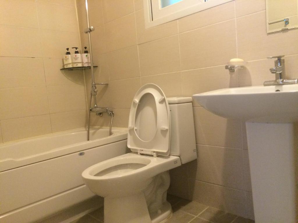 Koupelna v ubytování Byulbam Guesthouse