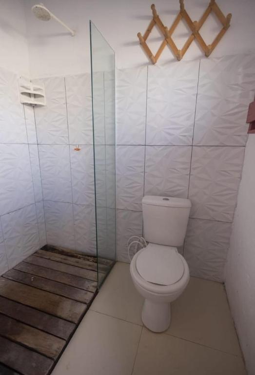 Koupelna v ubytování Canoa Hospedagem