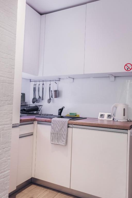 Kuchyň nebo kuchyňský kout v ubytování Apartament Blue Mare Pod Wiewiórką
