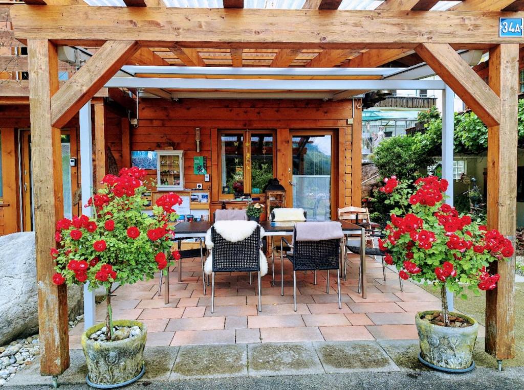 Zahrada ubytování Chalet-Gafri - BnB - Frühstückspension und Gastfreundschaft